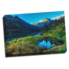 Listing image for Landscape Mountain Lake Scenic Canvas Print Wall Art 30x20" A1