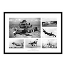 Listing image for British RAF Aviation Legends Photo Montage Memorabilia (MU6)