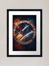 Listing image for Space Exploration Rocket Launch Framed Wall Art Poster Canvas Print Picture